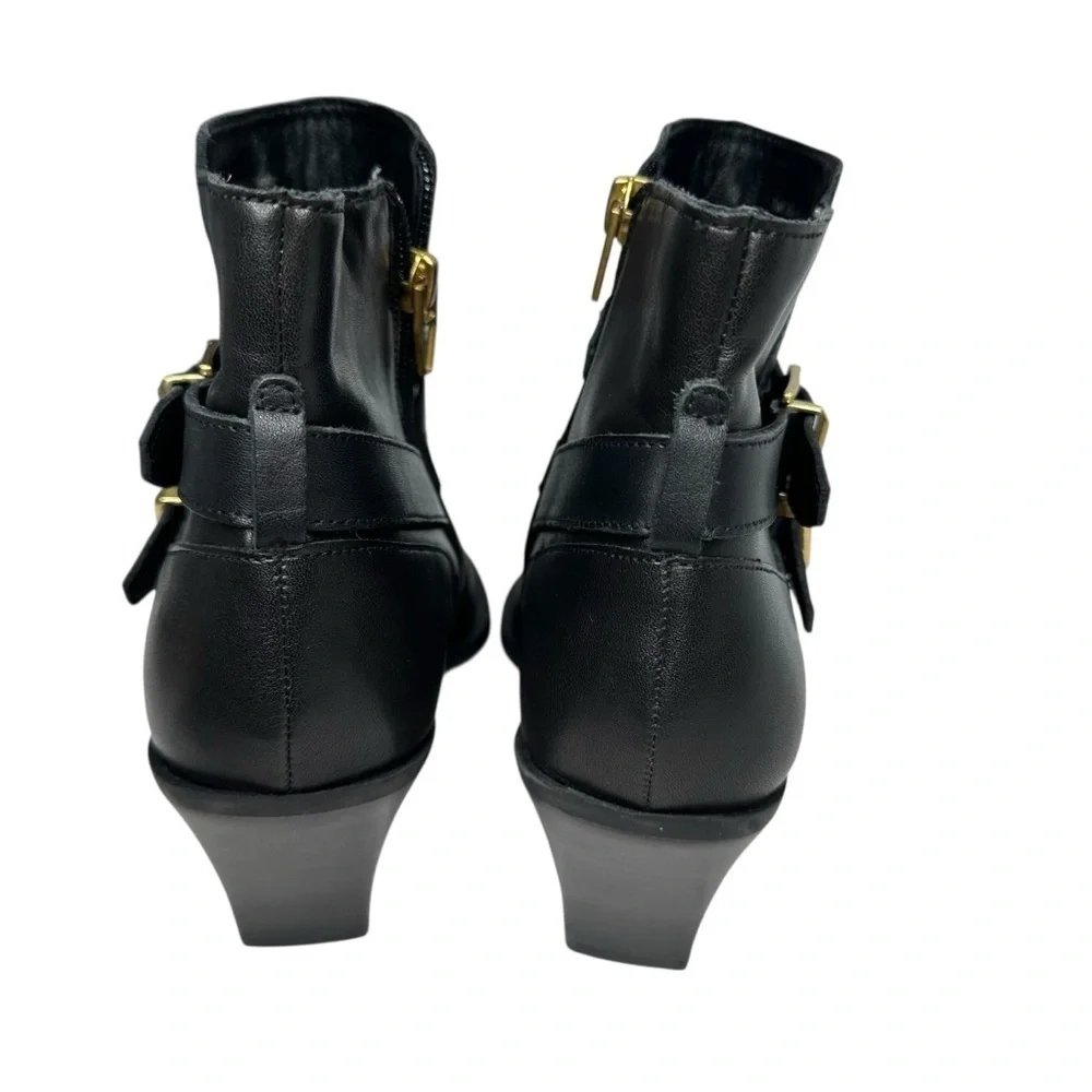 Dolce Vita Rayner Black Leather Heeled Bootie. Sz: 8.5